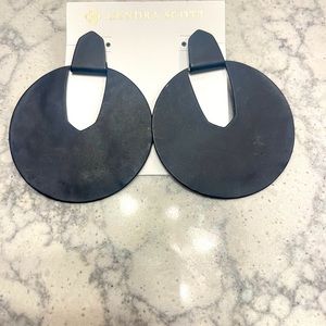 Black Matte Diane Earrings